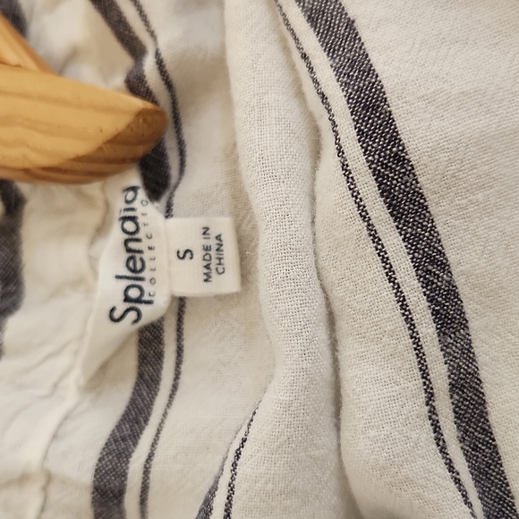 {Splendid} Linen-blend Thira Dress in Rasmus Stripe Size Small - Picture 13 of 14